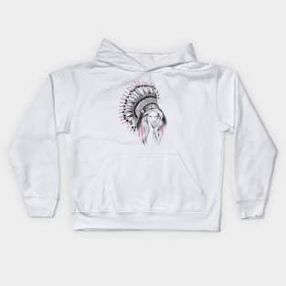 Indian Headdress Pink Version Kids Hoodie